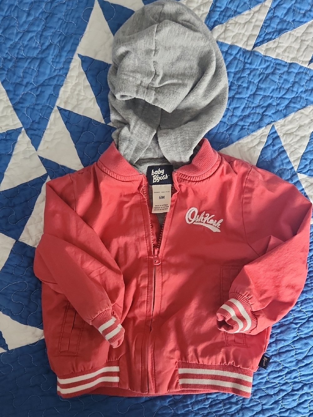 OshKosh vintage-style red Hooded Baby Jacket